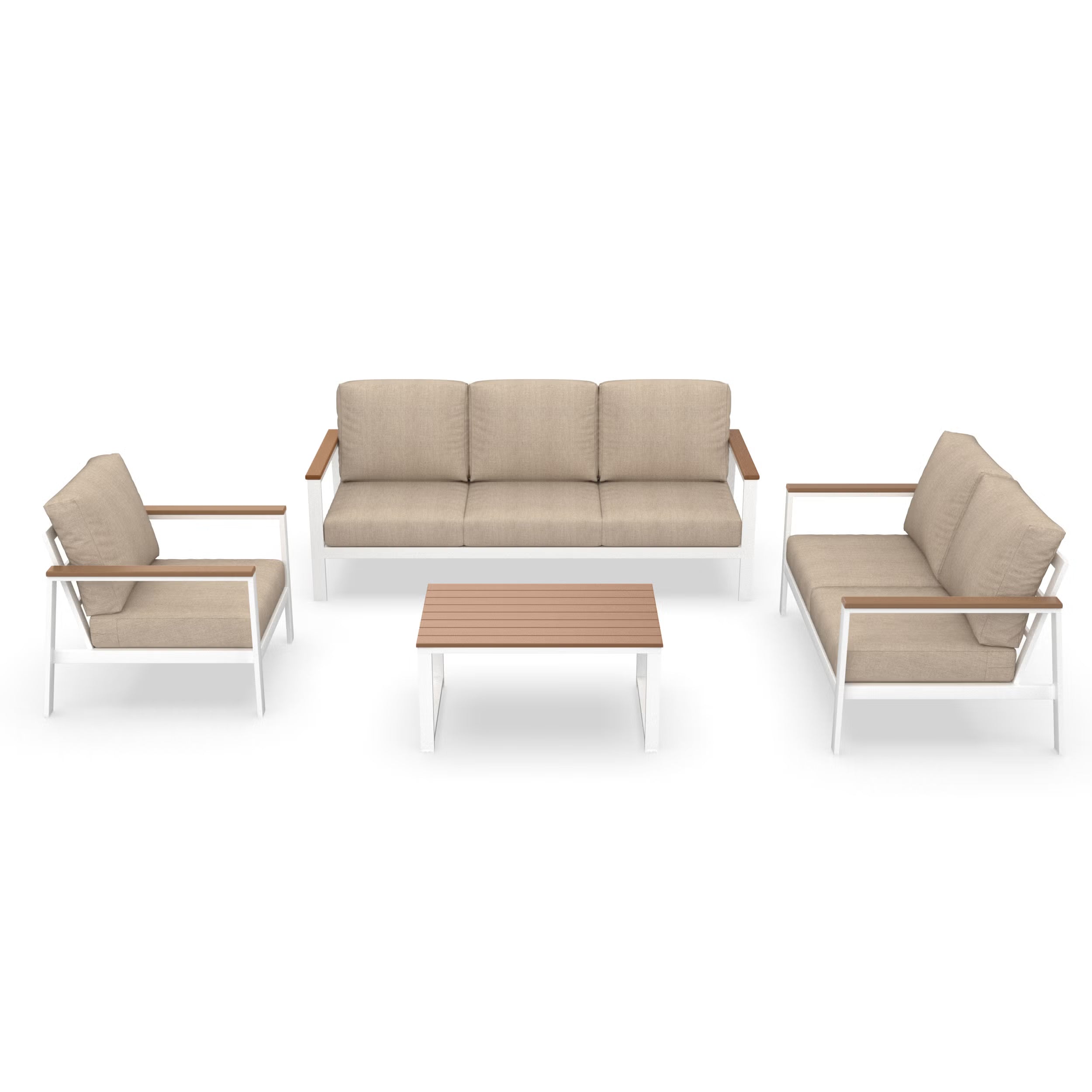 NorthCape International Brighton Aluminum Outdoor 6-Person Lounge Patio Set