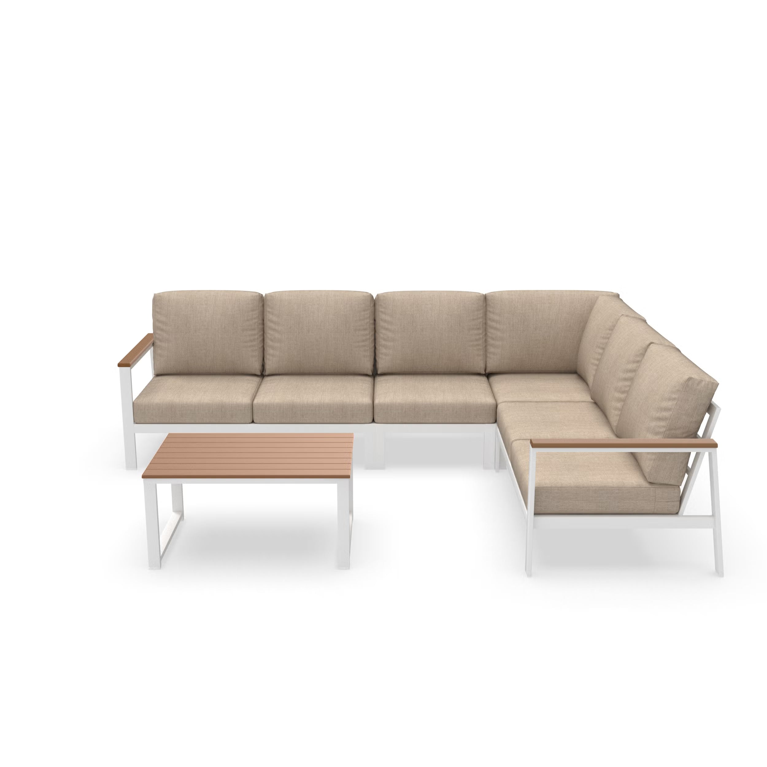 NorthCape International Brighton Aluminum Outdoor 6-Person Modular Patio Set