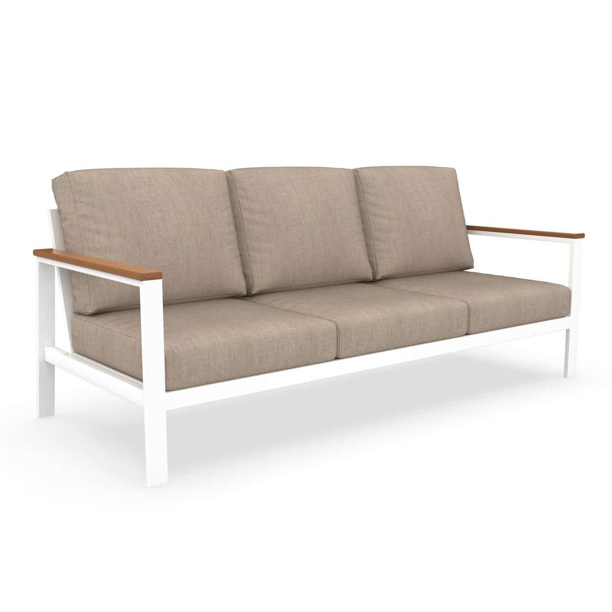 NorthCape International Brighton Aluminum Outdoor Patio 3-Seater Sofa