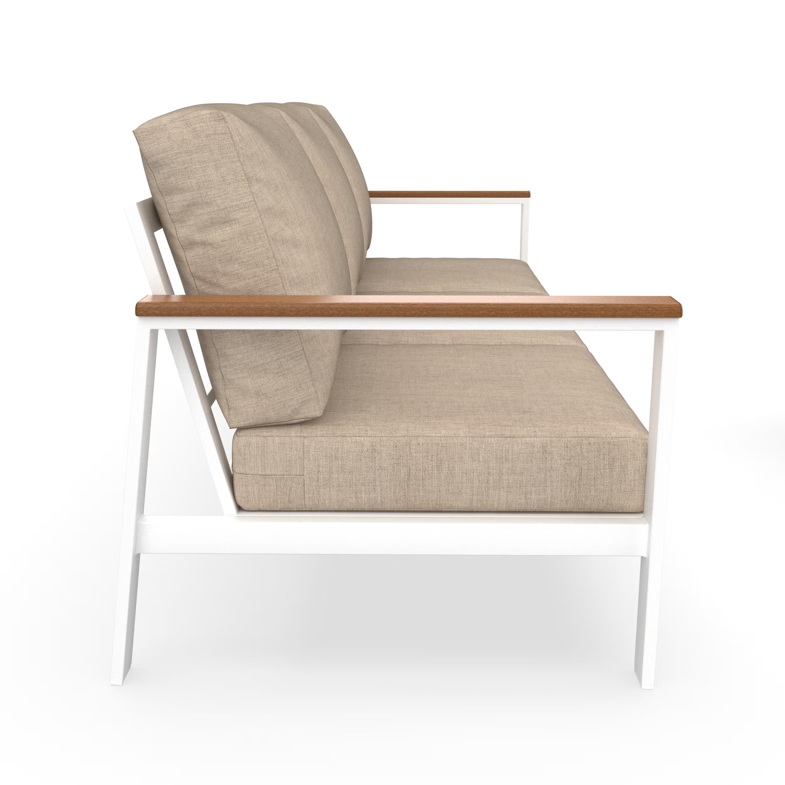 NorthCape International Brighton Aluminum Outdoor Patio 3-Seater Sofa