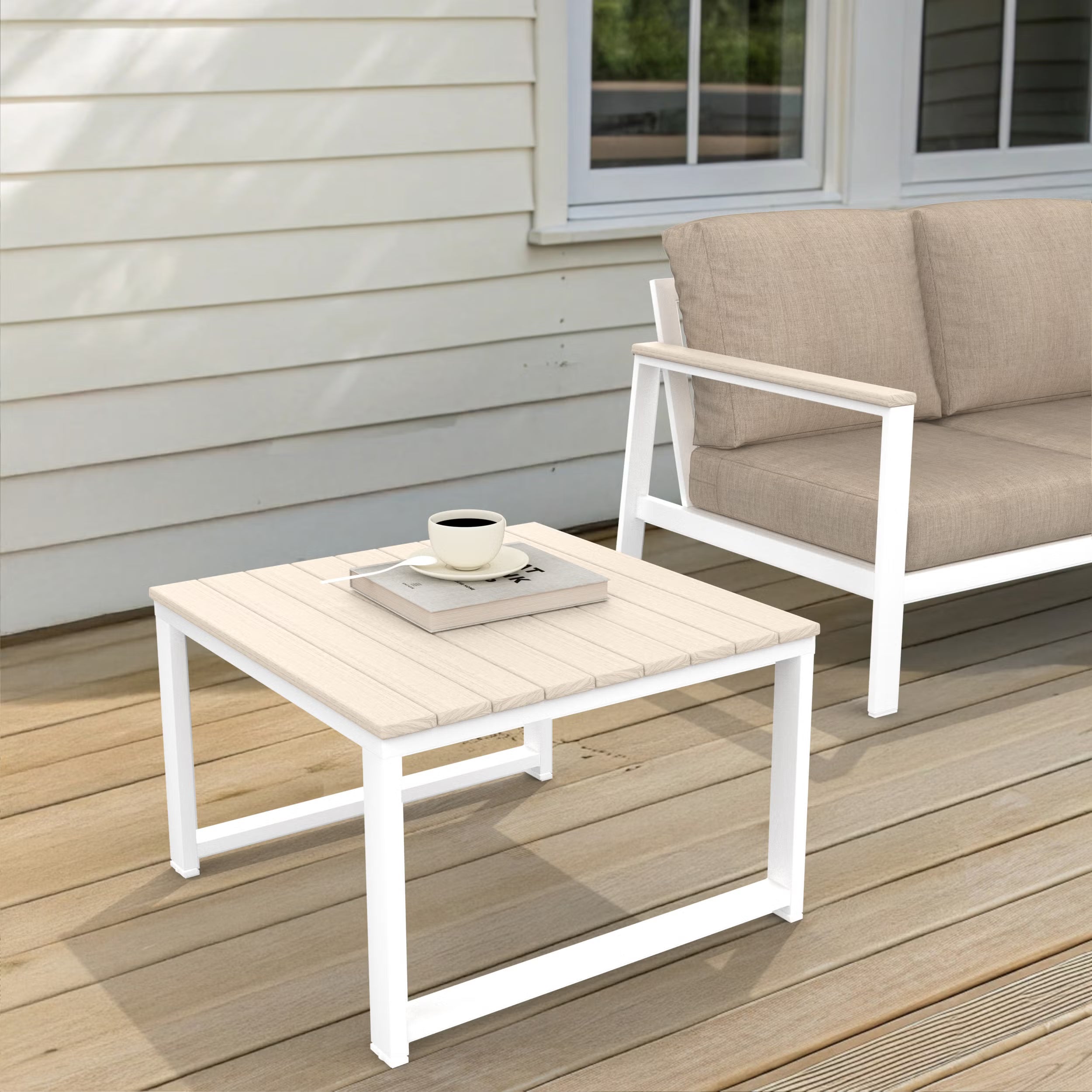 NorthCape International Brighton Aluminum Outdoor Patio Corner Table