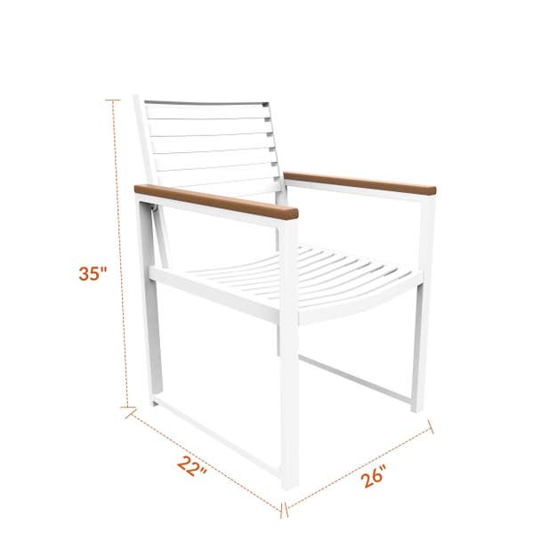 NorthCape International Brighton Aluminum Outdoor Dining Chair