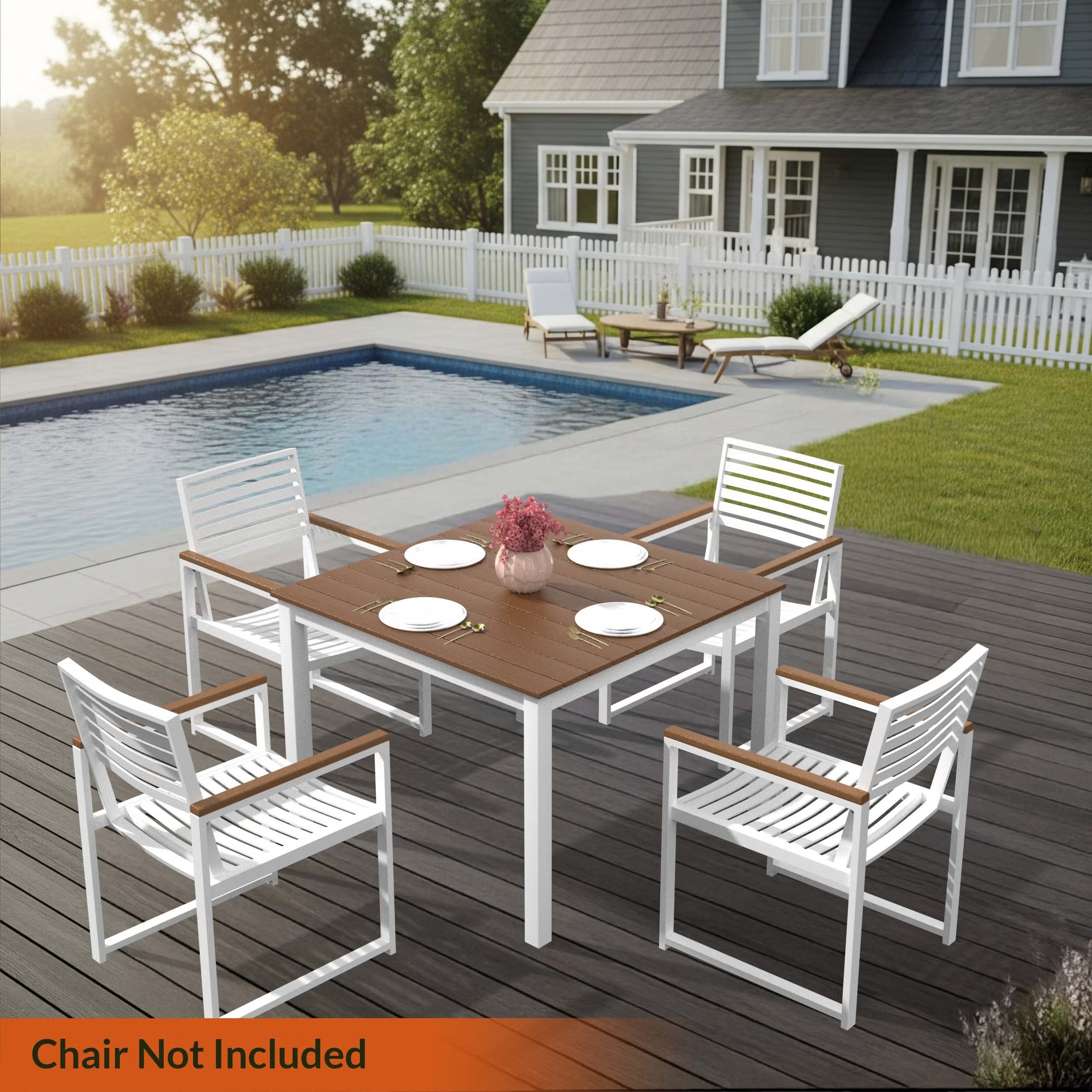 NorthCape International Brighton Aluminum Outdoor Patio Dining Table