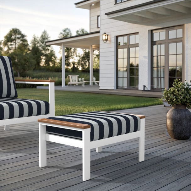 NorthCape International Brighton Aluminum Outdoor Rectangular Ottoman