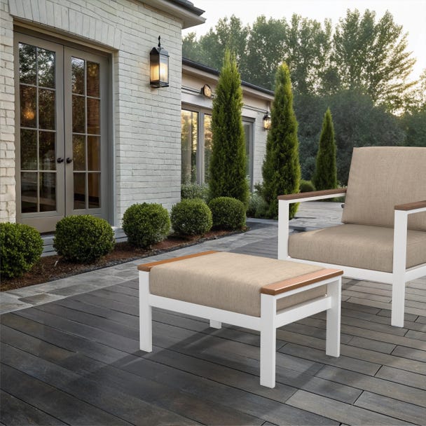 NorthCape International Brighton Aluminum Outdoor Rectangular Ottoman
