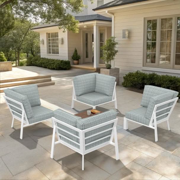 NorthCape International Brighton Aluminum Outdoor Sectional 90 Degree Corner Chair