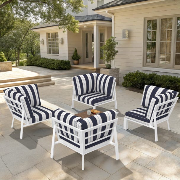 NorthCape International Brighton Aluminum Outdoor Sectional 90 Degree Corner Chair