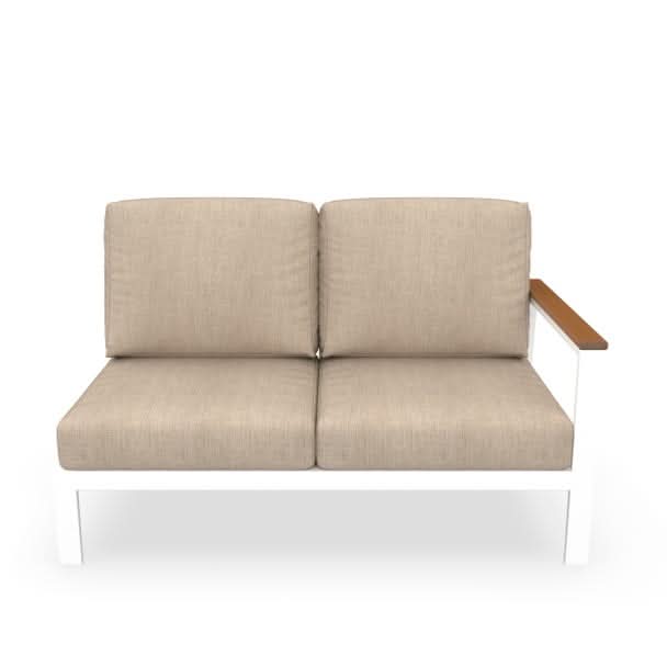 NorthCape International Brighton Aluminum Outdoor Sectional Left Arm Loveseat