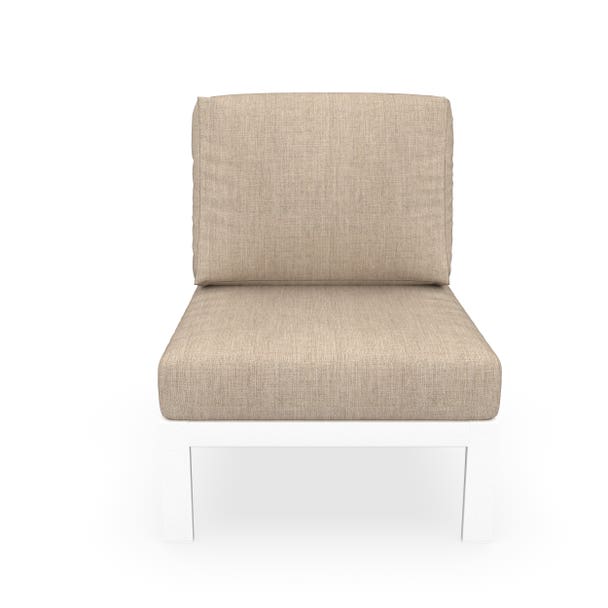 NorthCape International Brighton Aluminum Outdoor Patio Sectional Middle Chair