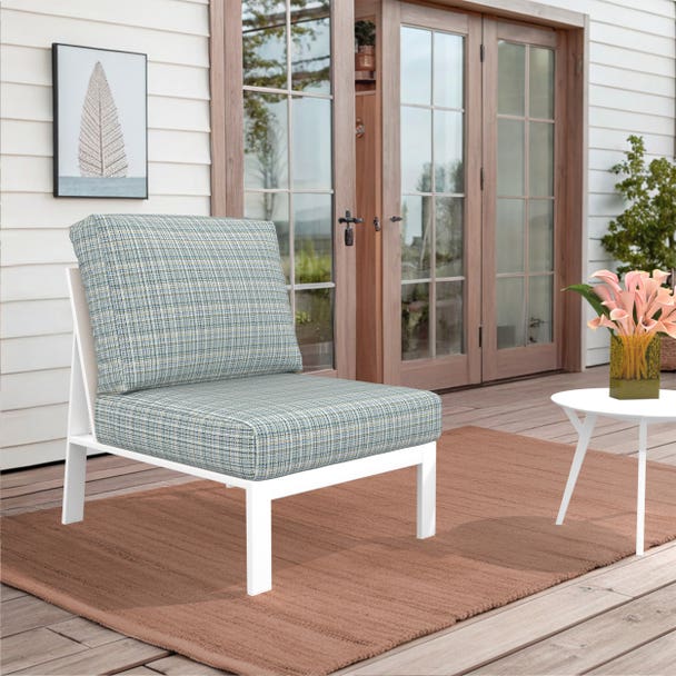 NorthCape International Brighton Aluminum Outdoor Patio Sectional Middle Chair
