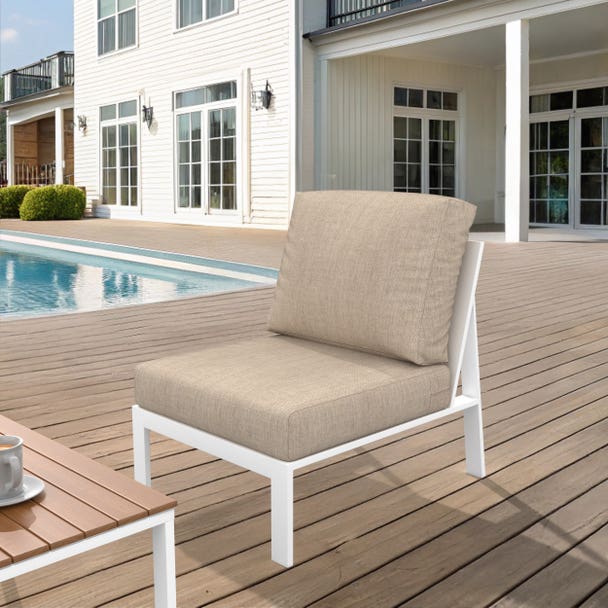 NorthCape International Brighton Aluminum Outdoor Patio Sectional Middle Chair