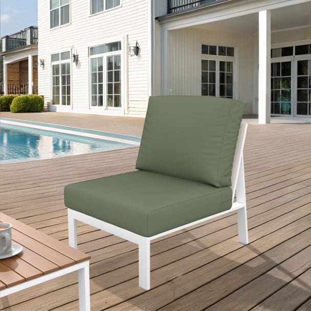 NorthCape International Brighton Aluminum Outdoor Patio Sectional Middle Chair