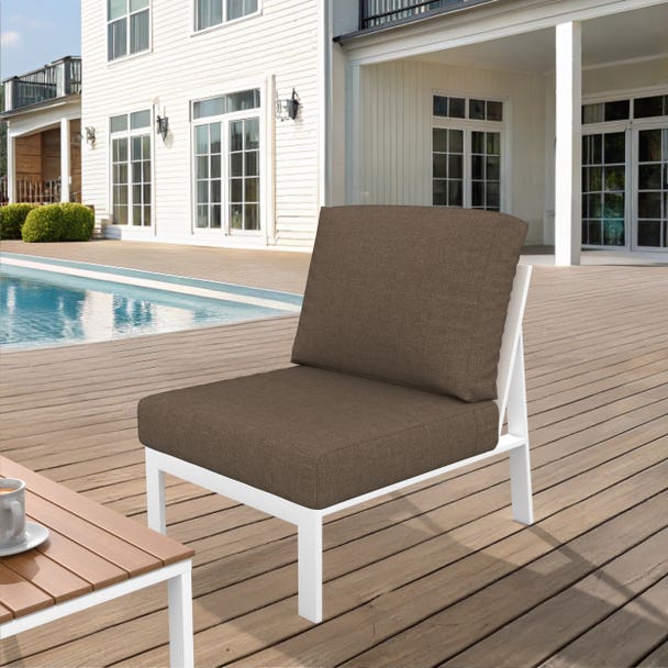 NorthCape International Brighton Aluminum Outdoor Patio Sectional Middle Chair