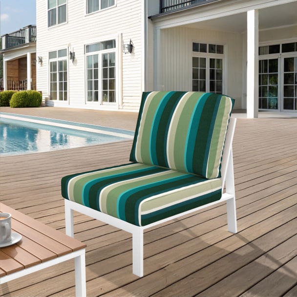 NorthCape International Brighton Aluminum Outdoor Patio Sectional Middle Chair