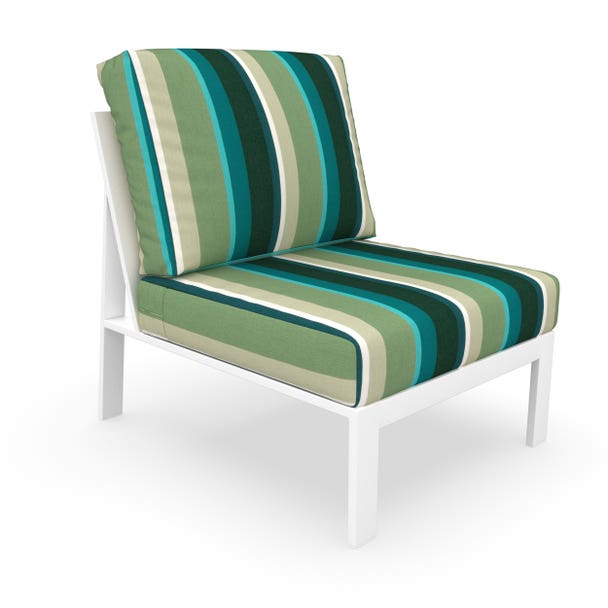 NorthCape International Brighton Aluminum Outdoor Patio Sectional Middle Chair