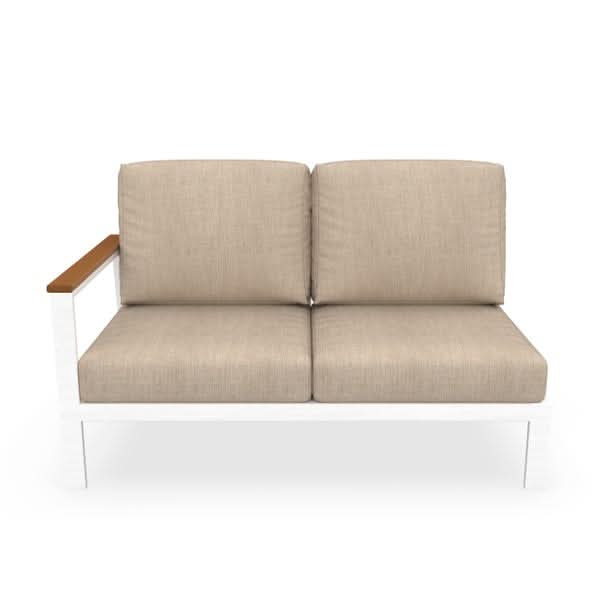 NorthCape International Brighton Aluminum Outdoor Sectional Right Arm Loveseat