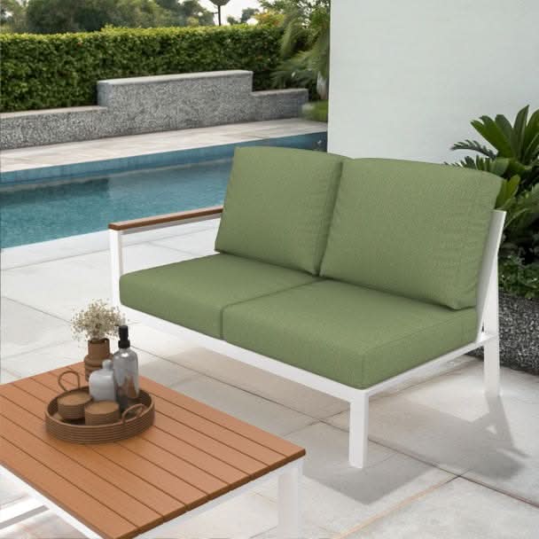 NorthCape International Brighton Aluminum Outdoor Sectional Right Arm Loveseat