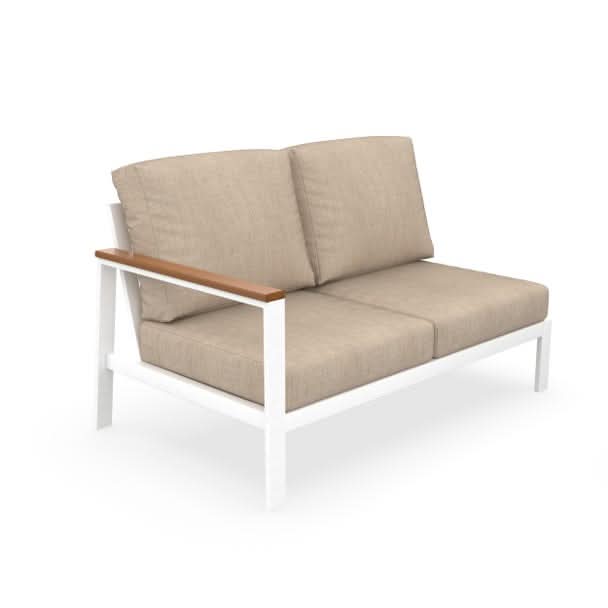 NorthCape International Brighton Aluminum Outdoor Sectional Right Arm Loveseat
