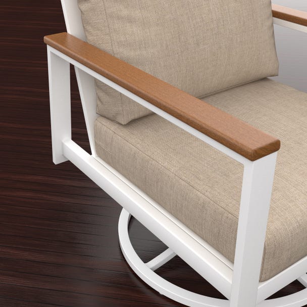 NorthCape International Brighton Aluminum Outdoor Swivel Rocking Chair