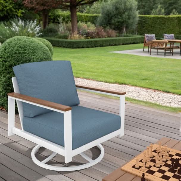 NorthCape International Brighton Aluminum Outdoor Swivel Rocking Chair