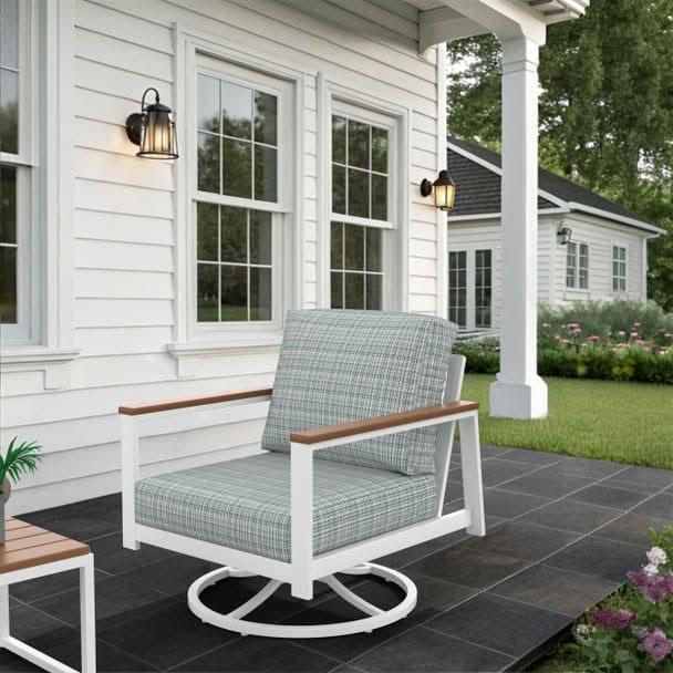 NorthCape International Brighton Aluminum Outdoor Swivel Rocking Chair