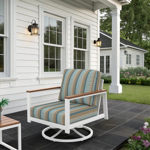 NorthCape International Brighton Aluminum Outdoor Swivel Rocking Chair