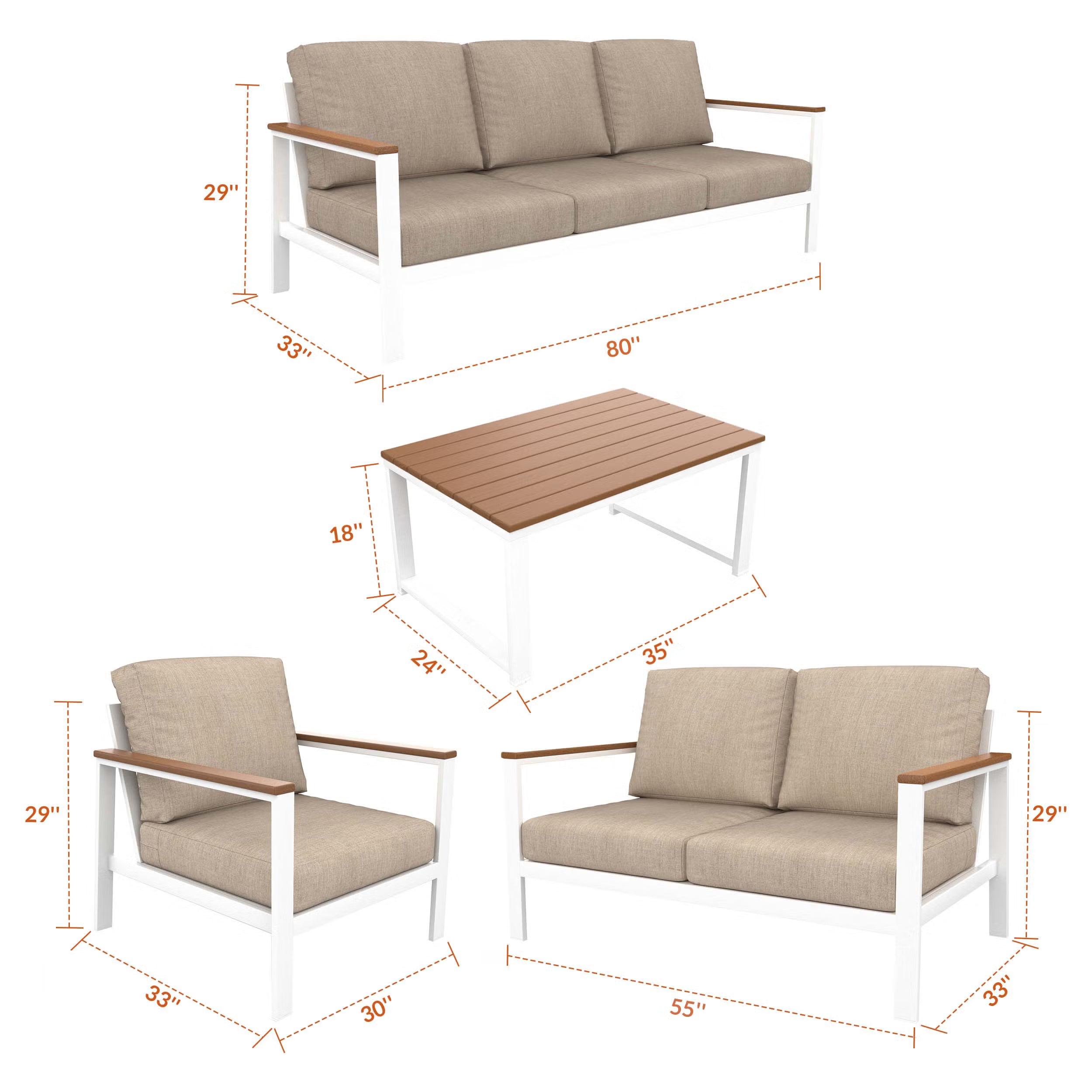 NorthCape International Brighton Aluminum Outdoor 7-Person Ultimate Patio Set