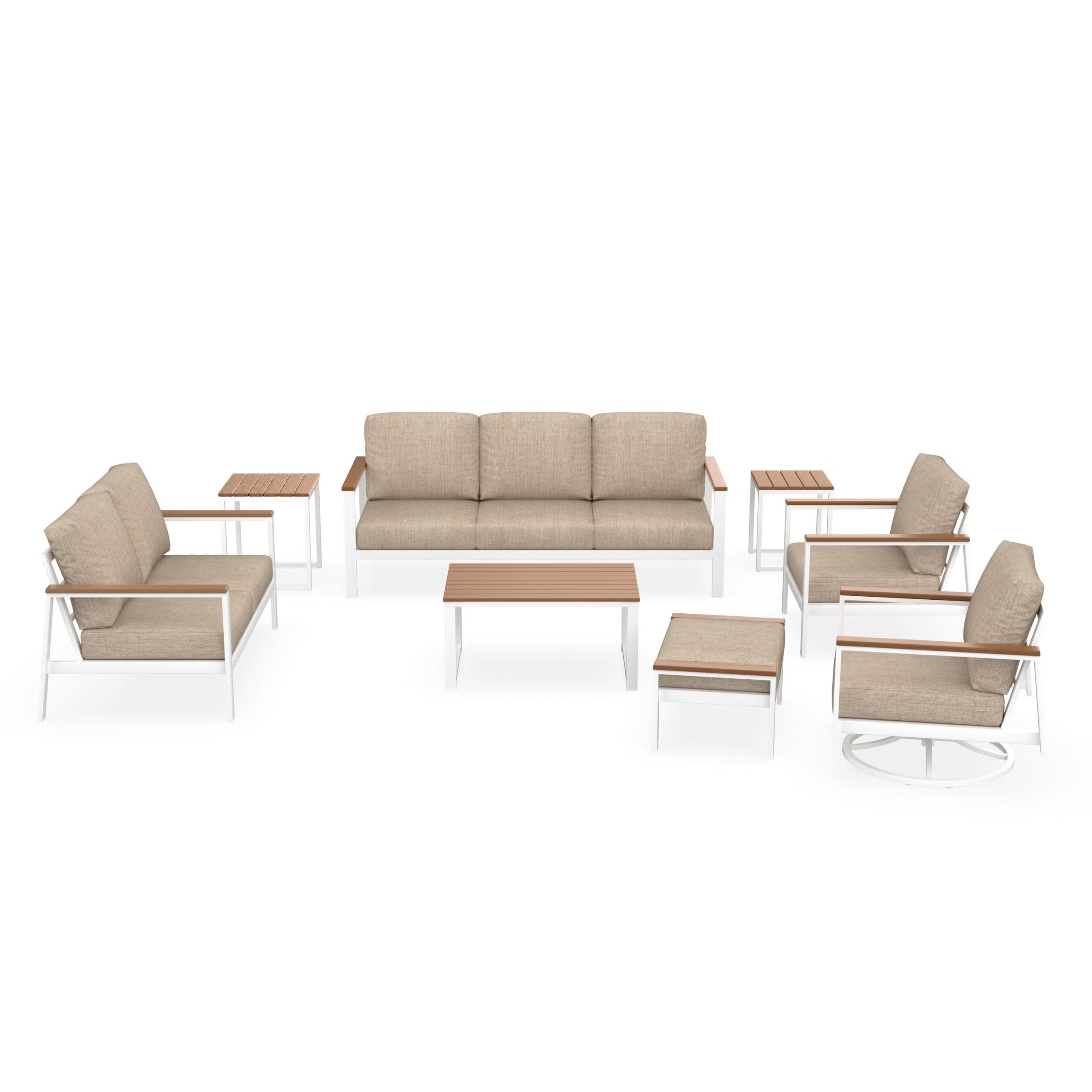 NorthCape International Brighton Aluminum Outdoor 7-Person Ultimate Patio Set