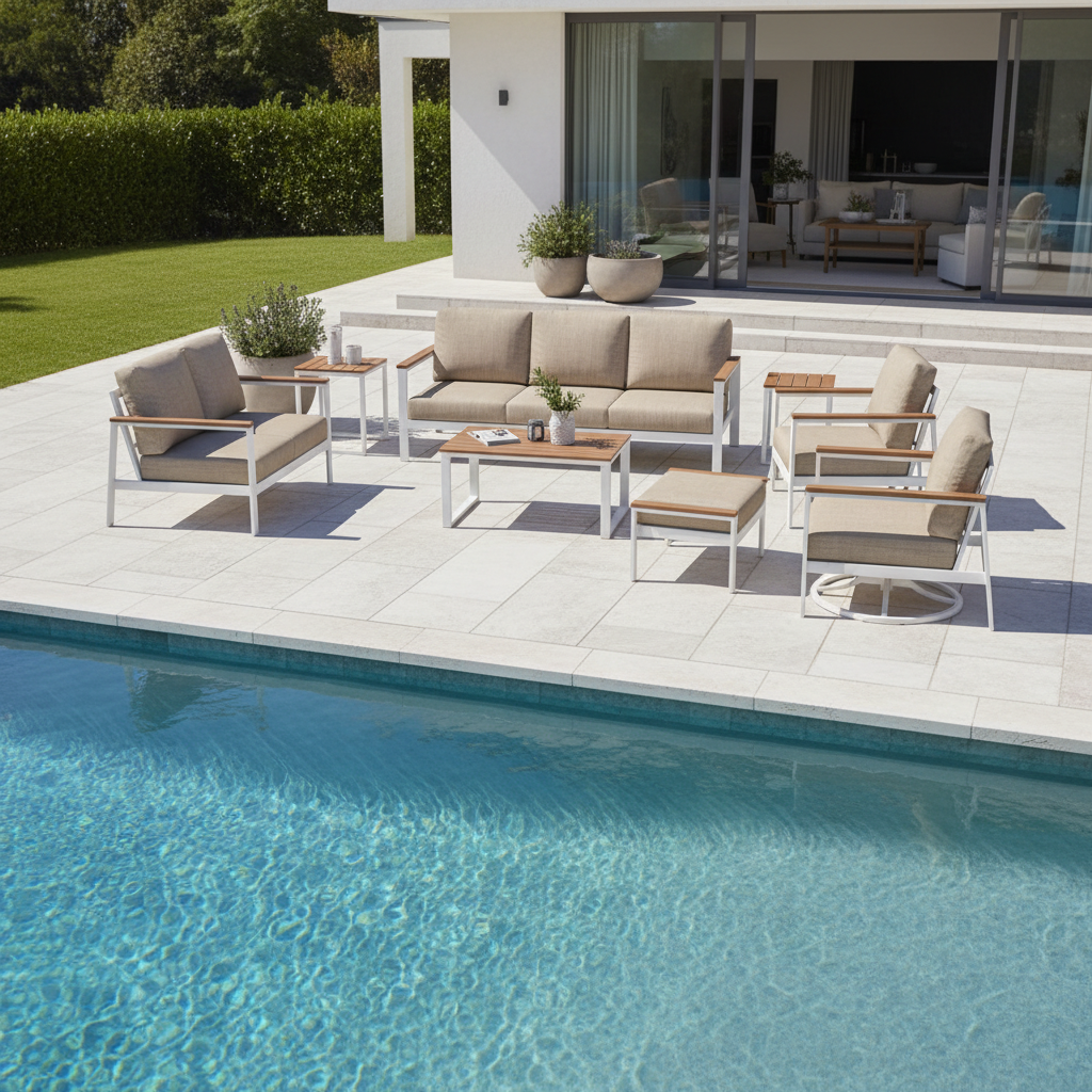 NorthCape International Brighton Aluminum Outdoor 7-Person Ultimate Patio Set
