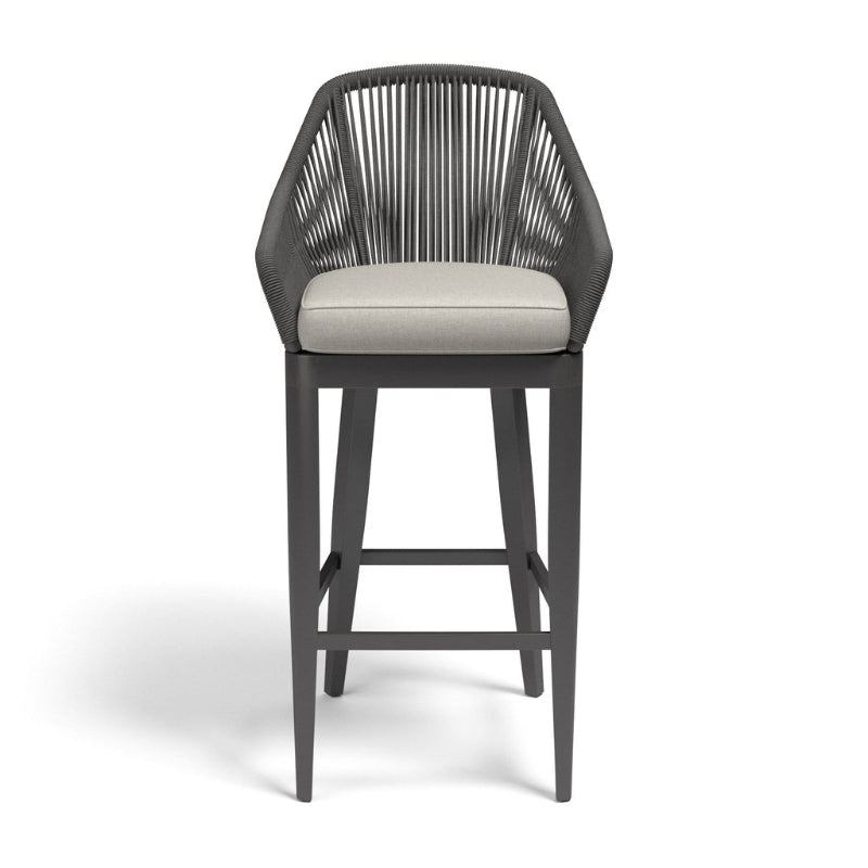 Sunset West Milano Rope And Aluminum Outdoor Bar Stool