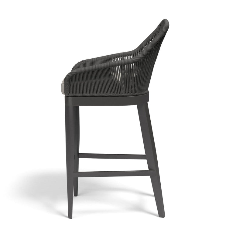 Sunset West Milano Rope And Aluminum Outdoor Bar Stool