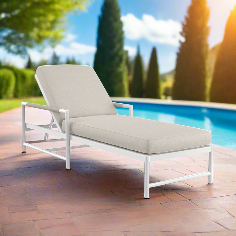 Sunset West Sabbia Aluminum Rope Outdoor Chaise Lounge