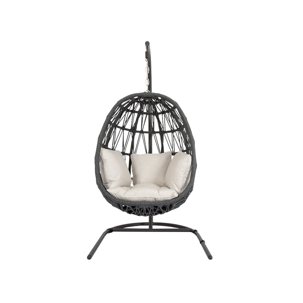 Sunset West Milano Rope and Aluminum Outdoor Hanging Chair