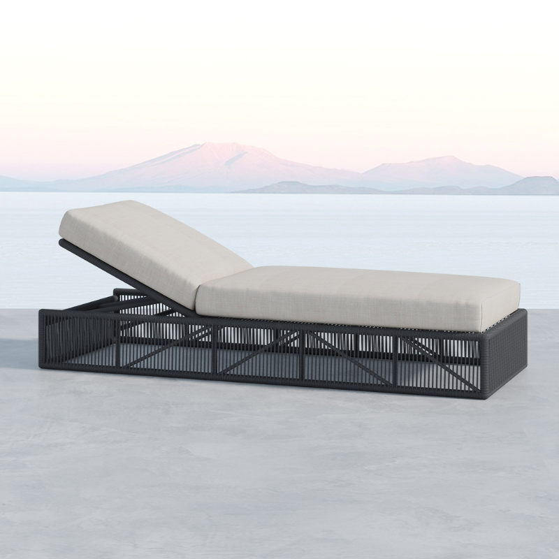 Sunset West Milano Rope and Aluminum Outdoor Adjustable Chaise