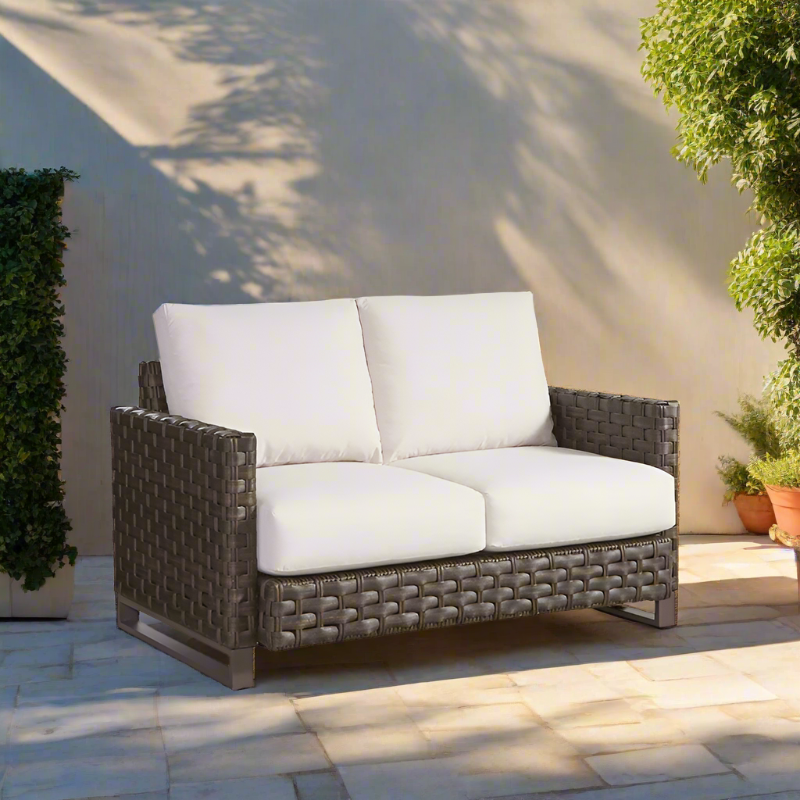 South Sea Rattan Cambridge Wicker Outdoor Loveseat
