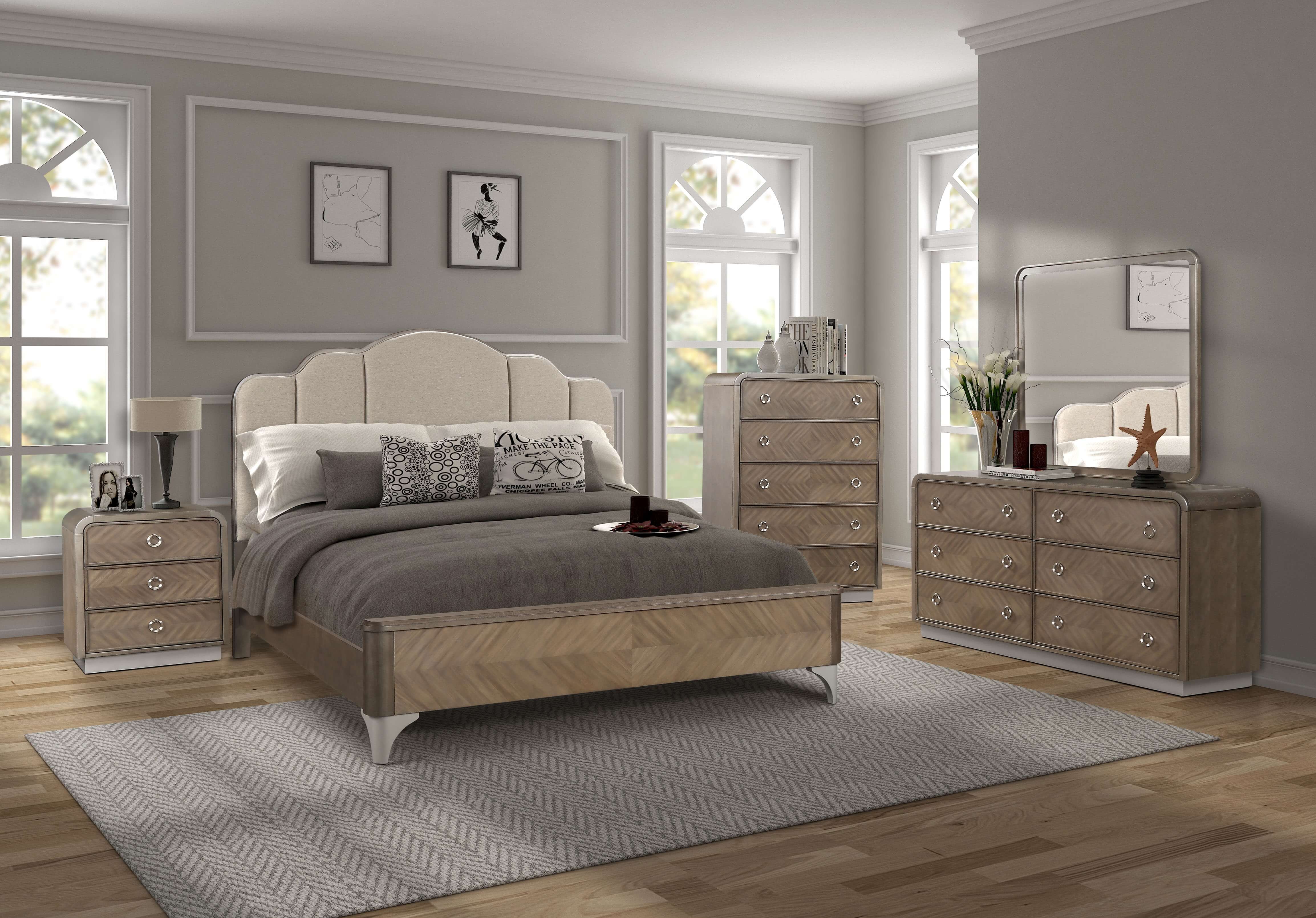 Oasis Home Cascade 4 Piece Queen Size Bedroom Set