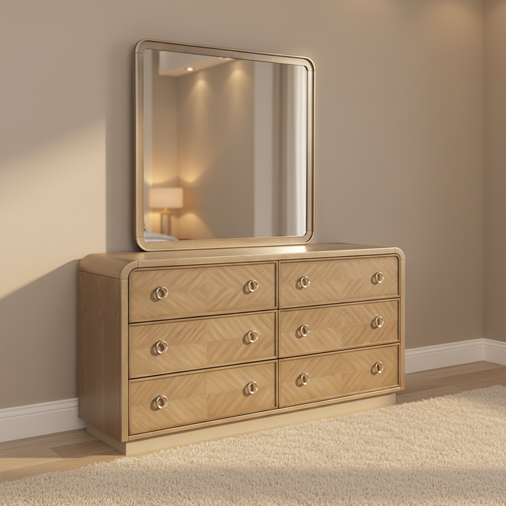 Oasis Home Cascade Wood Indoor Dresser & Mirror