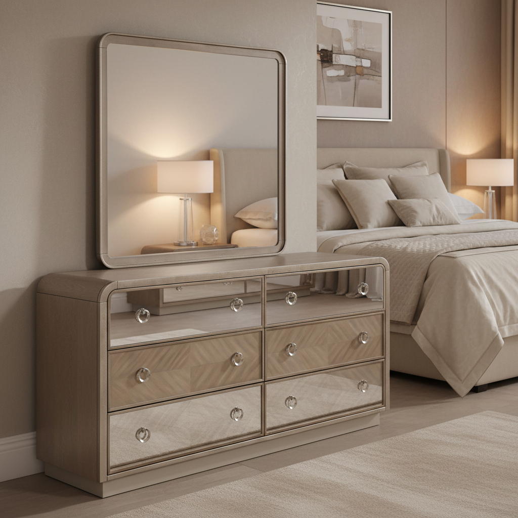 Oasis Home Cascade Wood Indoor Dresser & Mirror