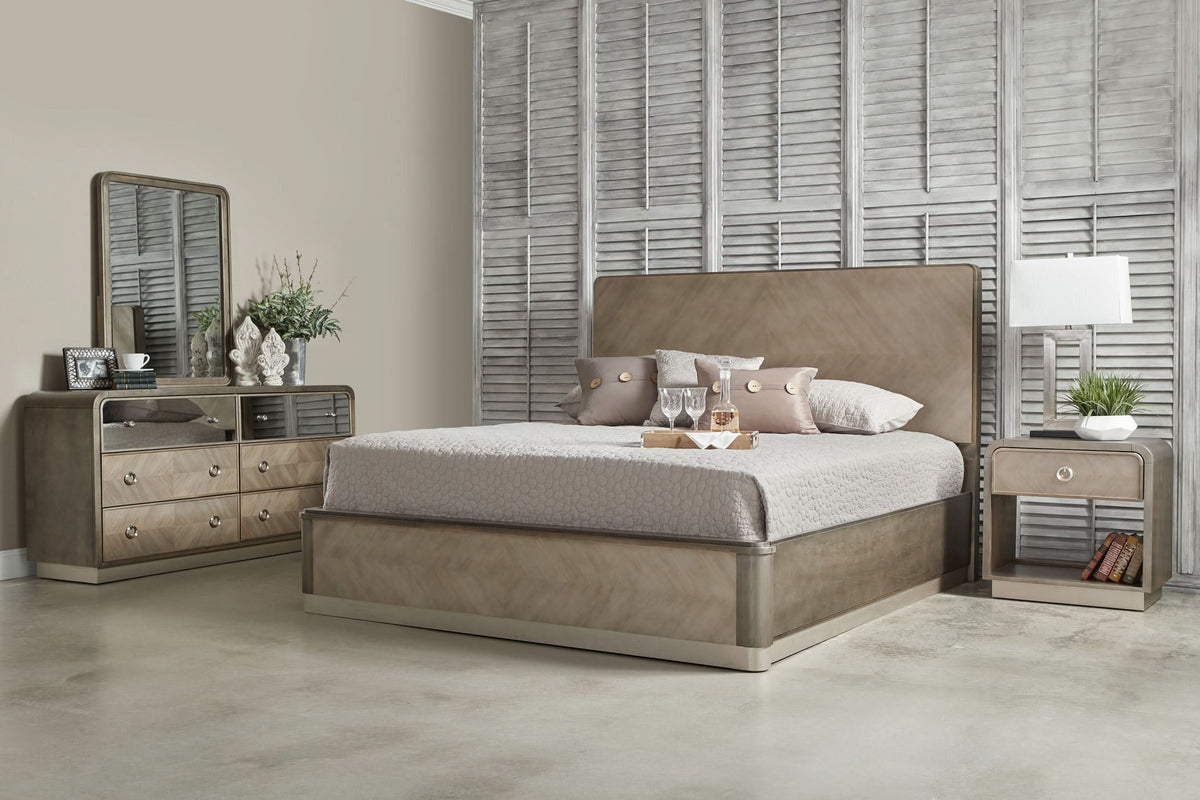 Oasis Home Cascade Wood Indoor Low-Profile Bed Queen Size