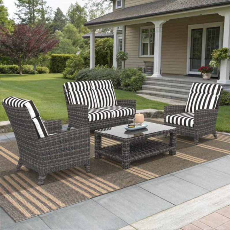Forever Patio Cavalier Wicker Outdoor 4-Person Conversation Set