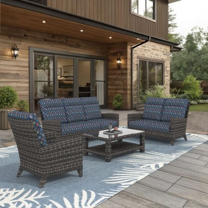 Forever Patio Cavalier Wicker Outdoor 6-Person Lounge Set