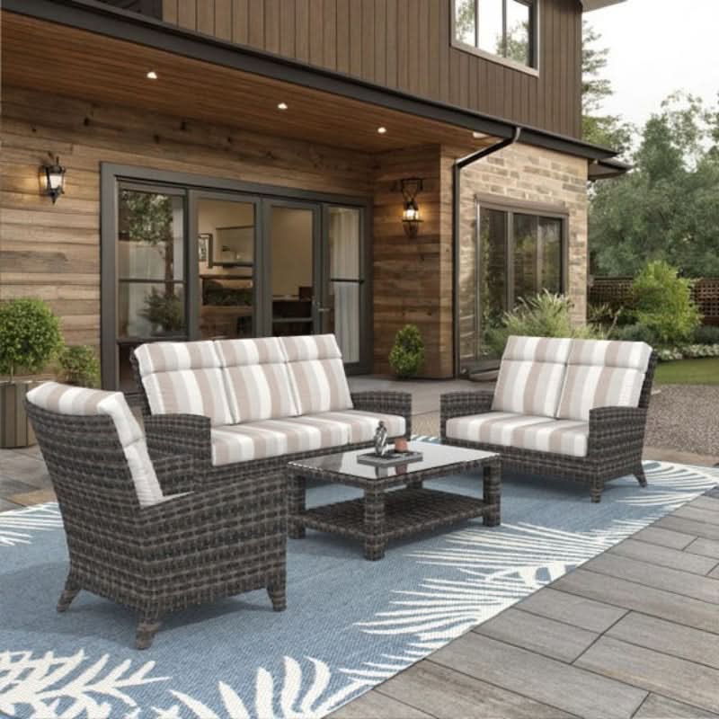 Forever Patio Cavalier Wicker Outdoor 6-Person Lounge Set