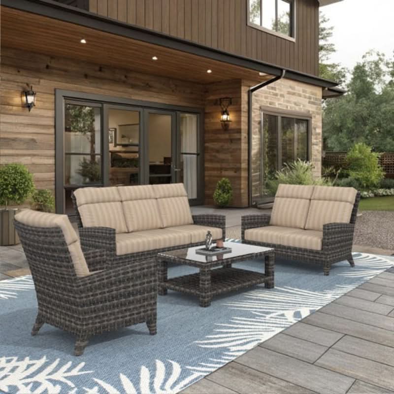 Forever Patio Cavalier Wicker Outdoor 6-Person Lounge Set