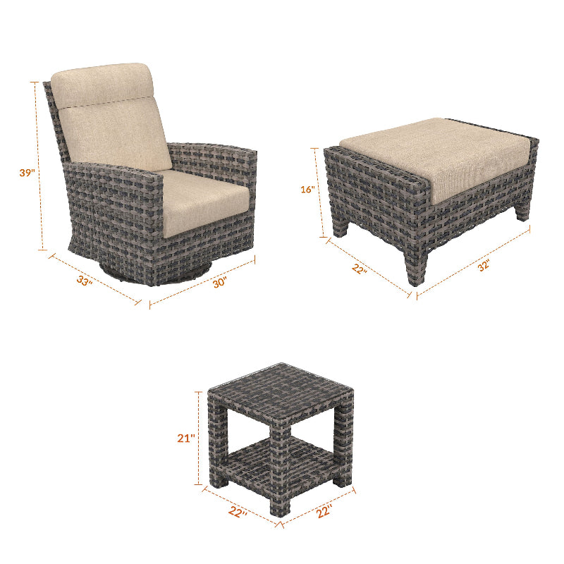 Forever Patio Cavalier Wicker Outdoor 7-Person Ultimate Patio Set