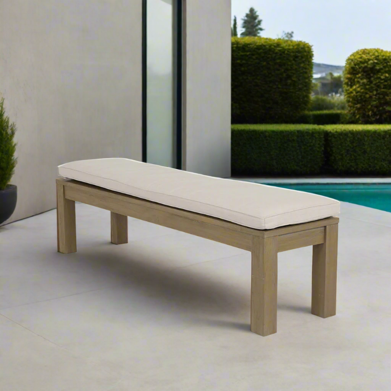 Sunset West Coastal Teak Outdoor Dining Bench