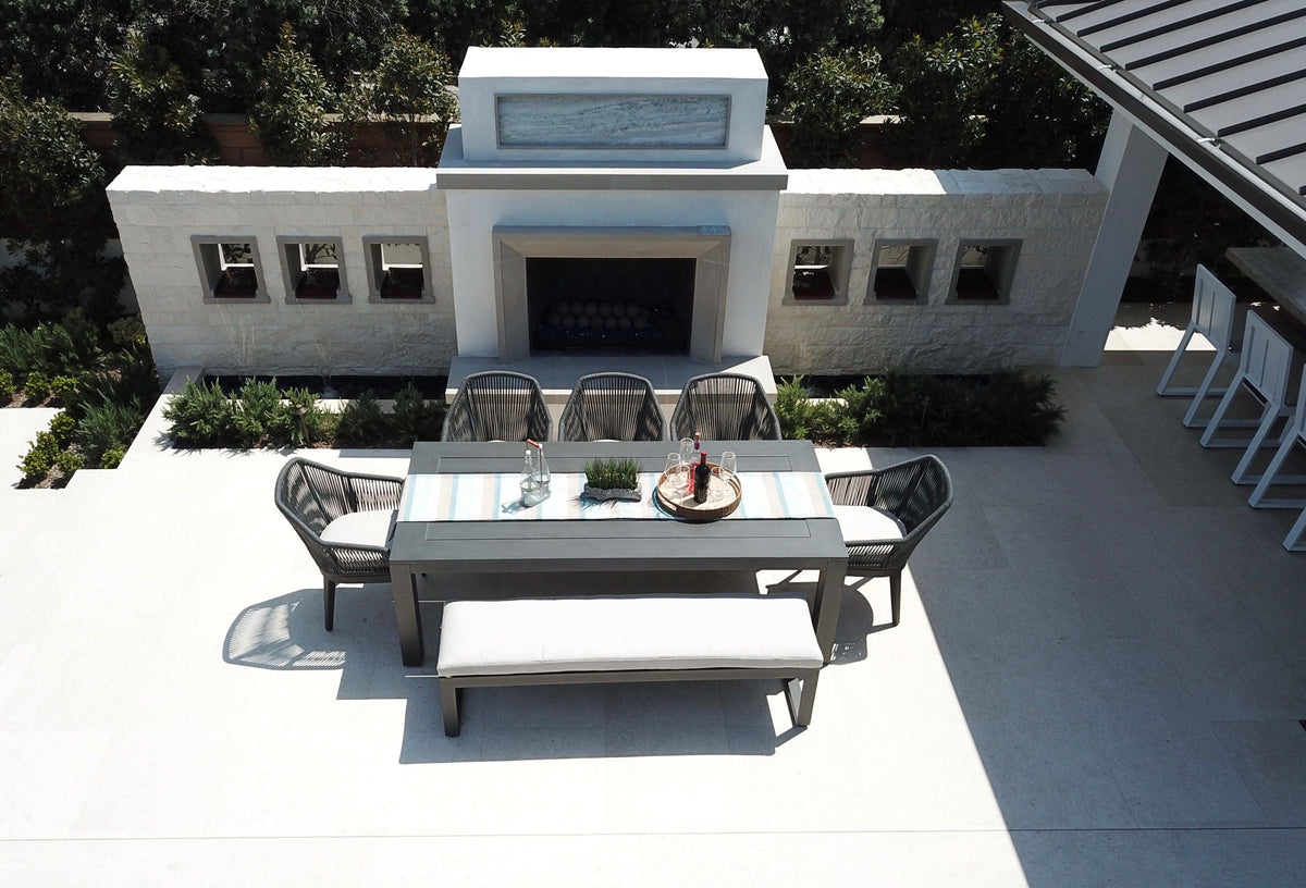 Sunset West Redondo Aluminum Outdoor Dining Bench