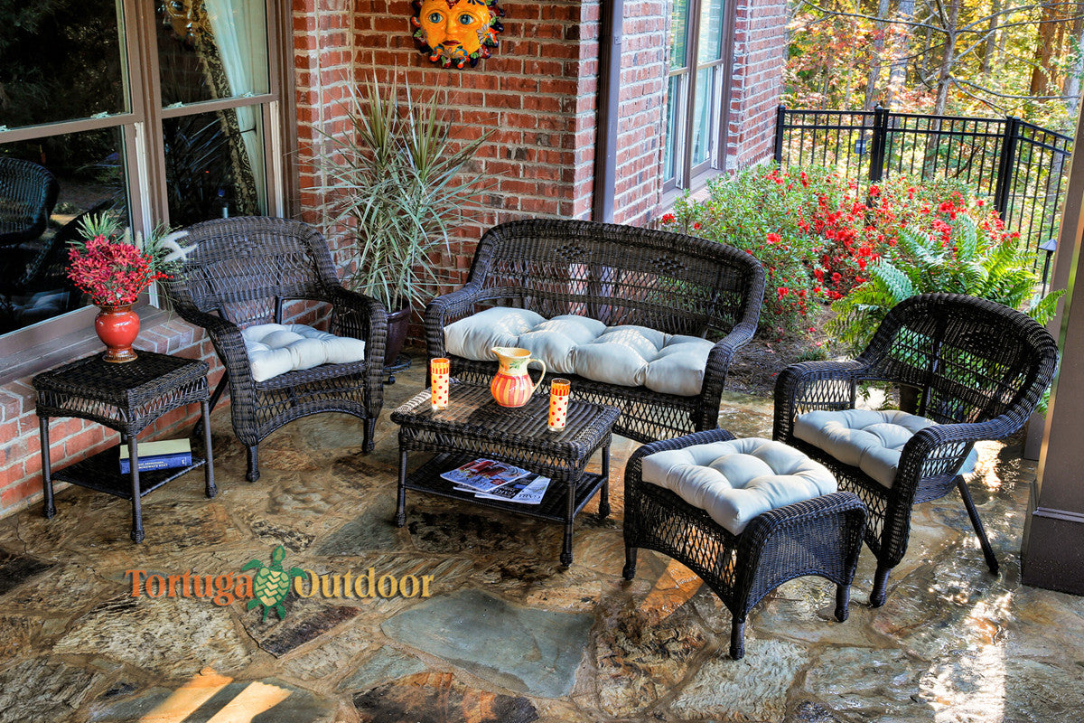 Tortuga Outdoor Portside Resin Wicker 6 Piece Patio Set