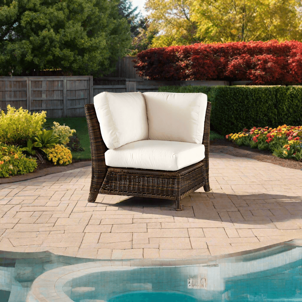 South Sea Rattan Del Ray Resin Wicker Sectional Corner Piece