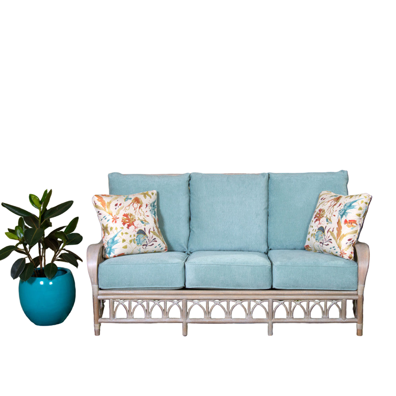 Alexander & Sheridan Cuba Rattan Indoor Sofa with Cushions