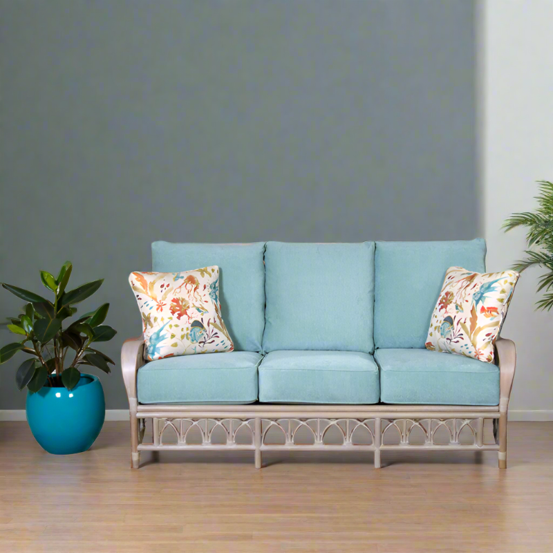 Alexander & Sheridan Cuba Rattan Indoor Sofa with Cushions